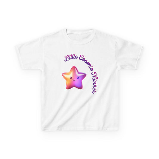 Kids Tee — "Little Cosmic Thinker" Star Graphic - Estrella & The Stars