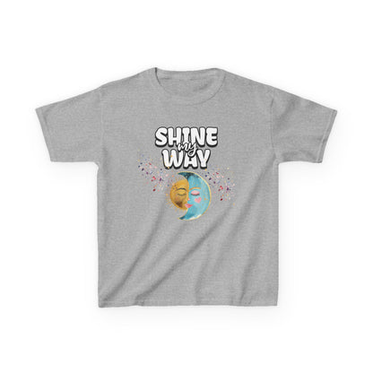 Kids Tee — "Shine Wavy" Moon & Sun Cute Graphic Shirt - Estrella & The Stars