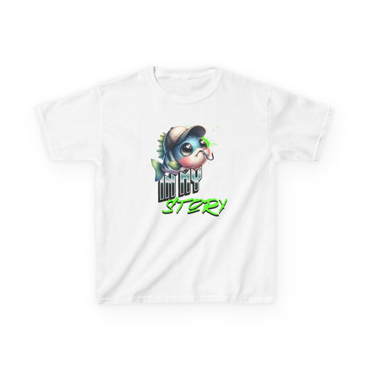 Kids Tee — Cute Dino Character "Tiny Story" Graphic - Estrella & The Stars