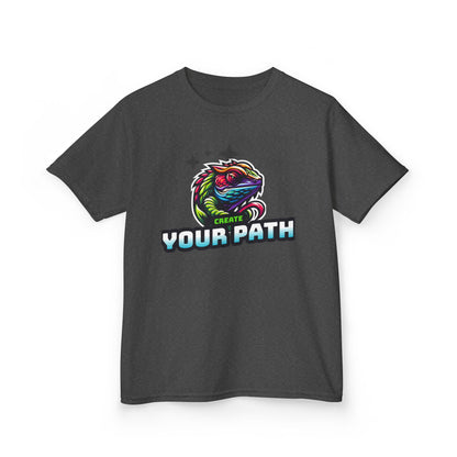 Kids T‑Shirt — Colorful Dragon Illustration "Create Your Path" - Estrella & The Stars