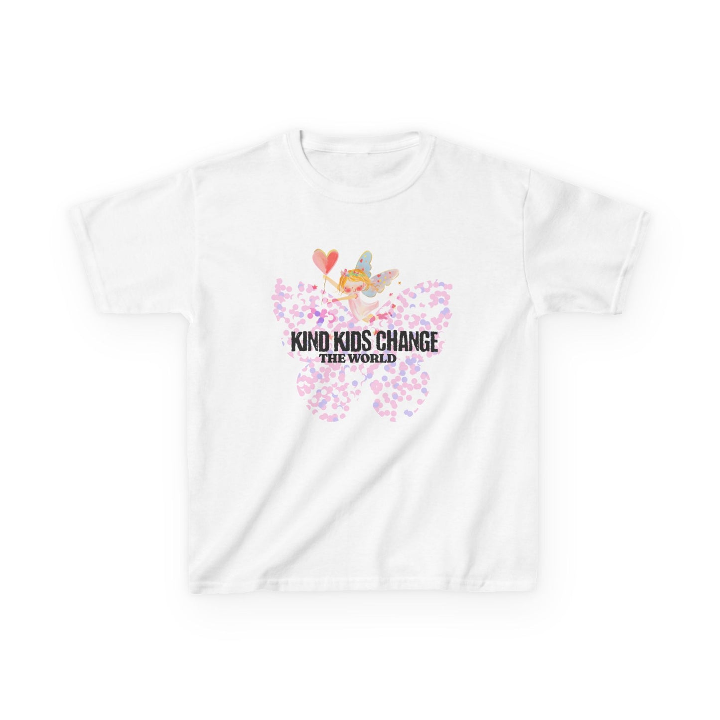 Kids Tee — "Kind Kids Change The World" Floral Unicorn Graphic - Estrella & The Stars