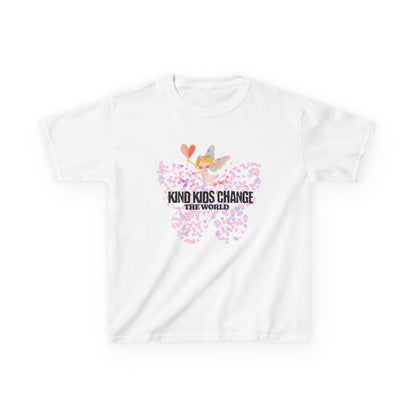 Kids Tee — "Kind Kids Change The World" Floral Unicorn Graphic - Estrella & The Stars