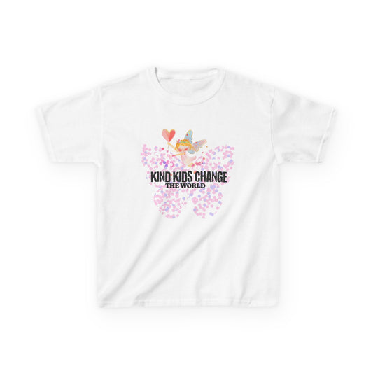 Kids Tee — "Kind Kids Change The World" Floral Unicorn Graphic - Estrella & The Stars
