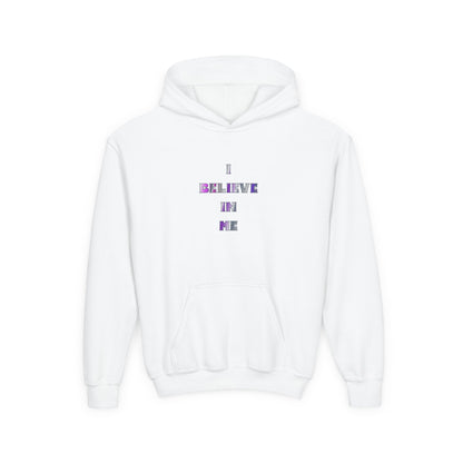 Youth Hoodie — 'I Believe in Me' Colorful Wolf Graphic Kids Sweatshirt - Estrella & The Stars