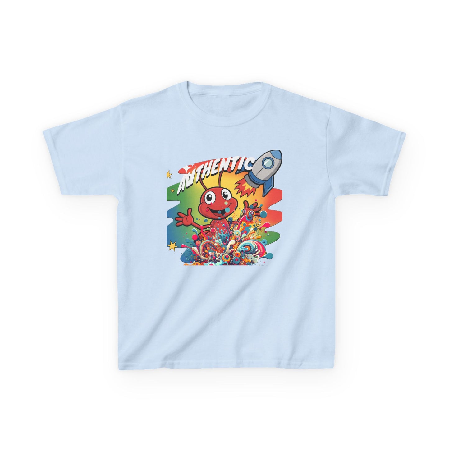 Authentic Rocket Kids T‑Shirt — Colorful Cartoon Space Monster Tee - Estrella & The Stars