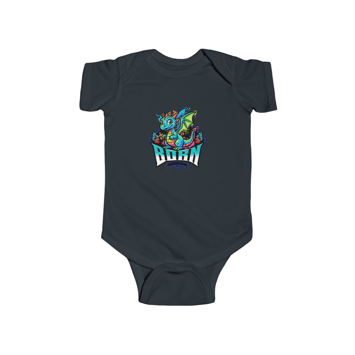 Dragon Rider Infant Bodysuit – Colorful Baby Onesie with Playful Dragon Graphic - Estrella & The Stars