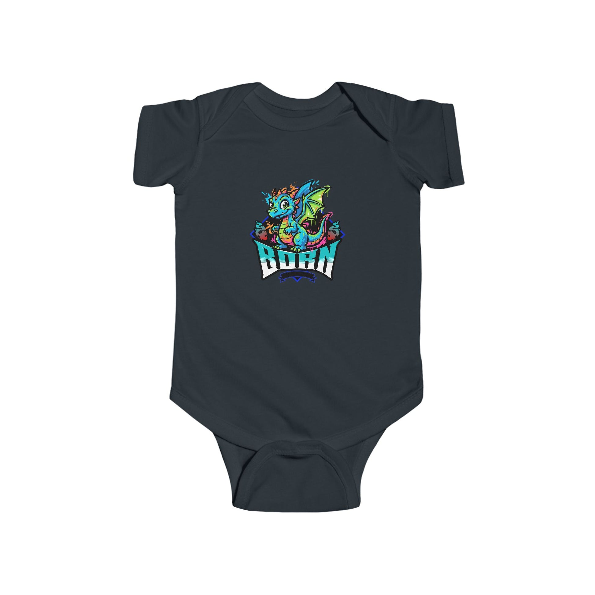 Dragon Rider Infant Bodysuit – Colorful Baby Onesie with Playful Dragon Graphic - Estrella & The Stars