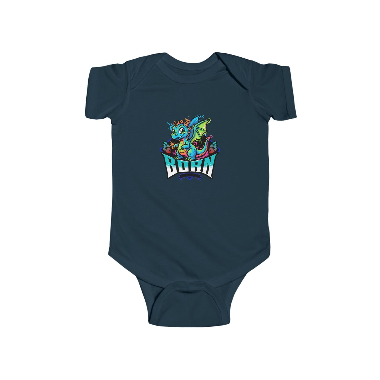 Dragon Rider Infant Bodysuit – Colorful Baby Onesie with Playful Dragon Graphic - Estrella & The Stars