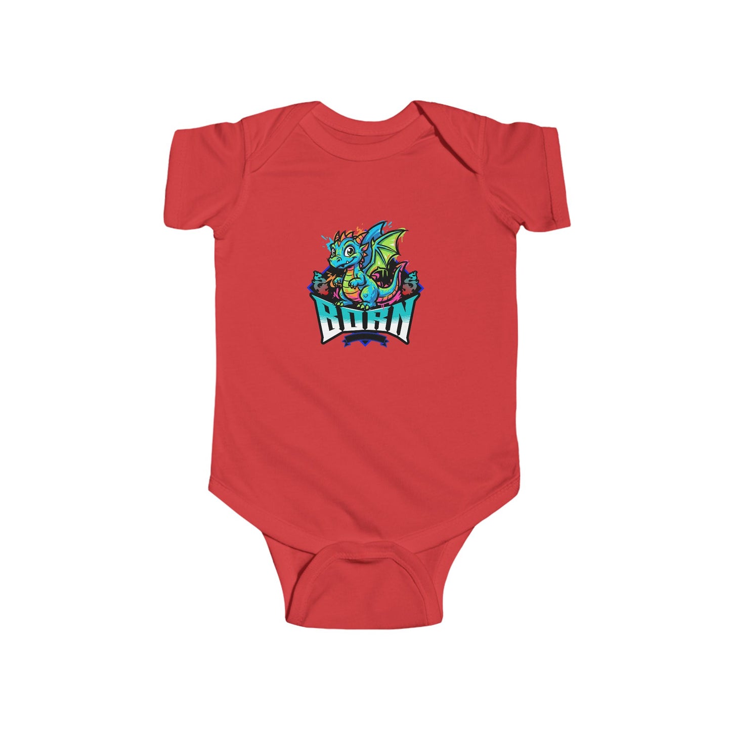 Dragon Rider Infant Bodysuit – Colorful Baby Onesie with Playful Dragon Graphic - Estrella & The Stars