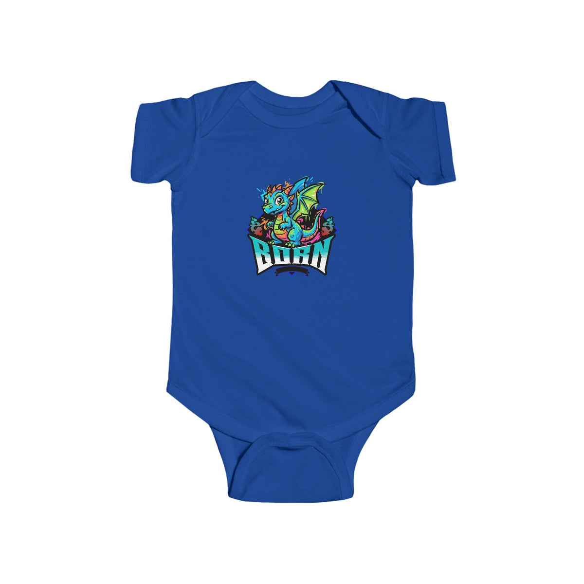 Dragon Rider Infant Bodysuit – Colorful Baby Onesie with Playful Dragon Graphic - Estrella & The Stars