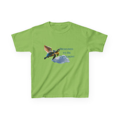 Kids Tee — "Designed To Be Different" Flying Turtle Graphic - Estrella & The Stars