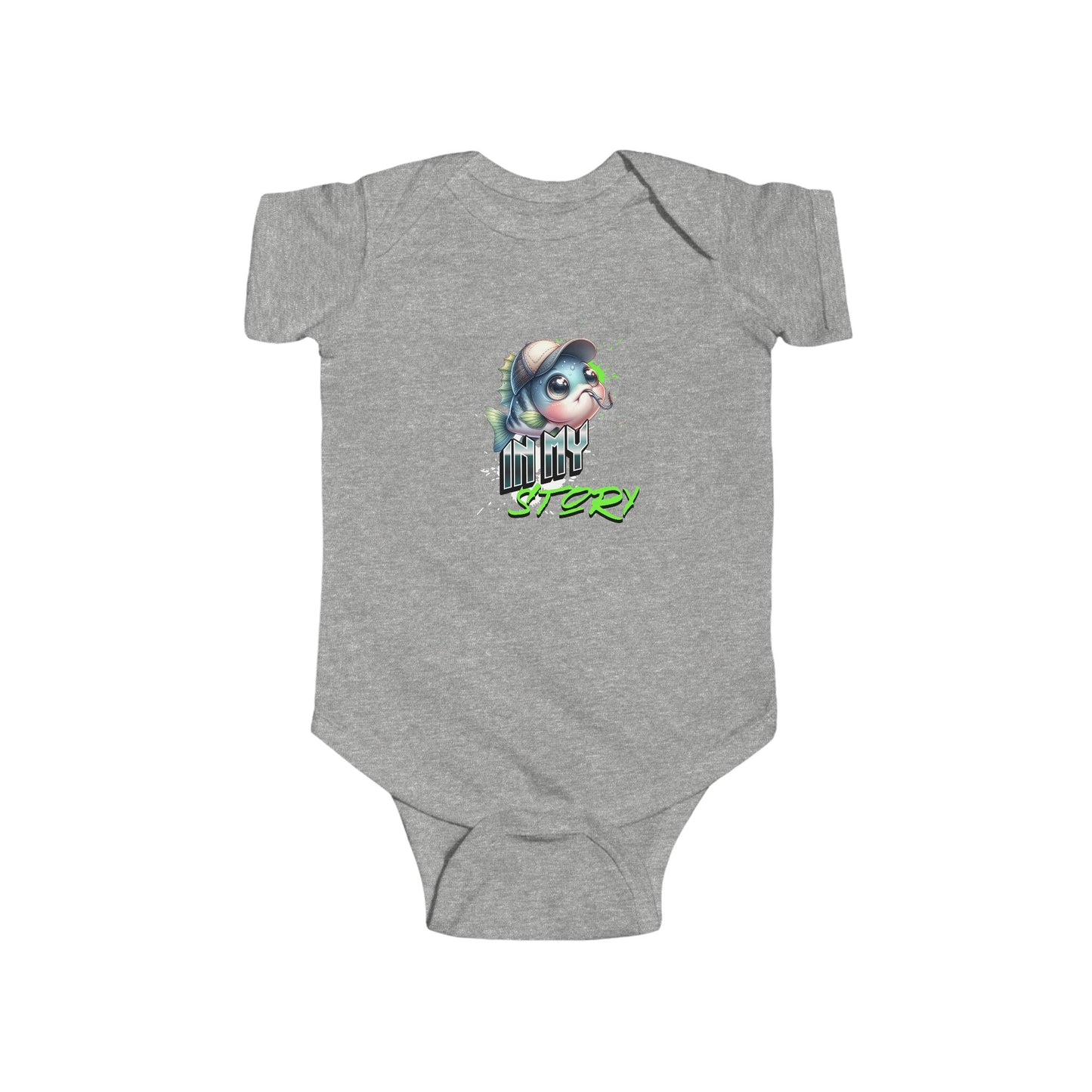 Infant Bodysuit — Cute Fish "Tiny Steez" Graphic Baby Onesie - Estrella & The Stars