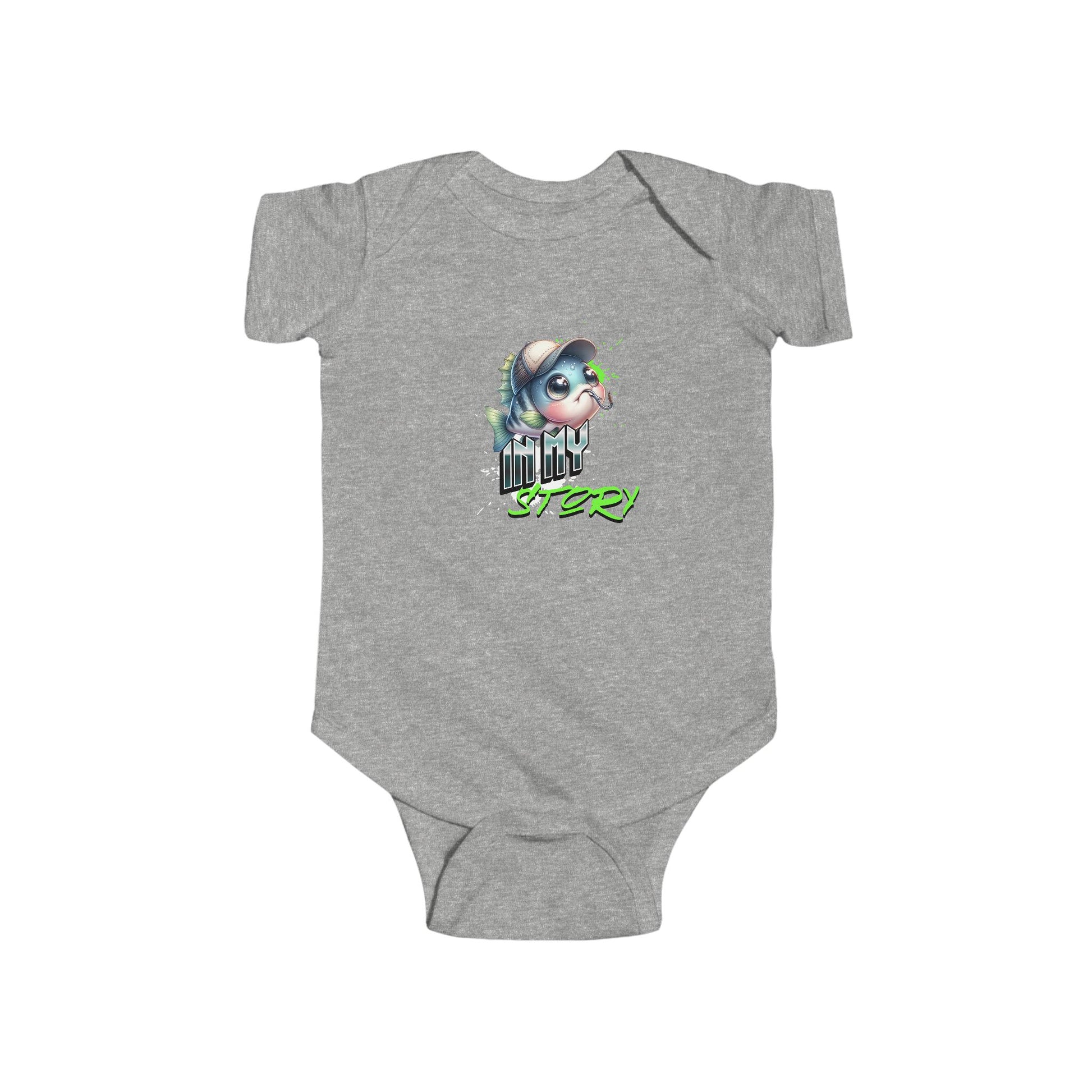 Infant Bodysuit — Cute Fish "Tiny Steez" Graphic Baby Onesie - Estrella & The Stars