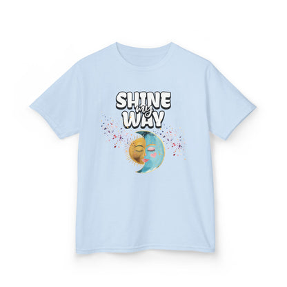 Kids Tee — "Shine Wavy" Moon & Sun Cute Graphic Shirt - Estrella & The Stars