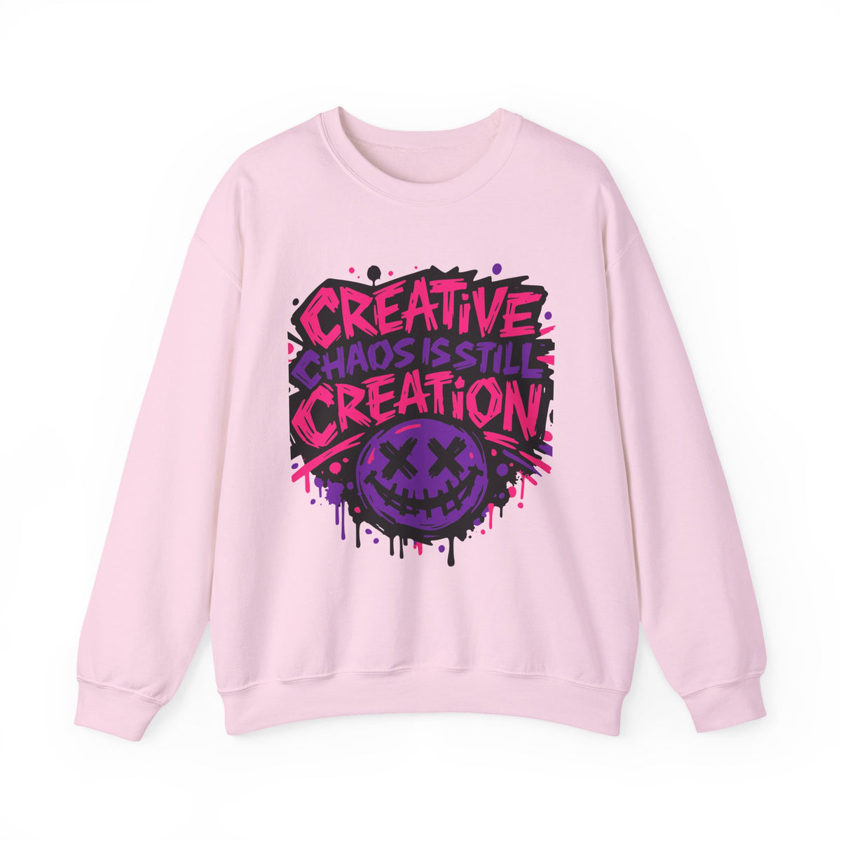Creative Chaos Crewneck Sweatshirt — "Creative Chaos Is Still Creation" Graphic - Estrella & The Stars
