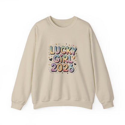 Lucky Girl 2026 Crewneck | manifest luck, 2026 lucky charms - Estrella & The Stars