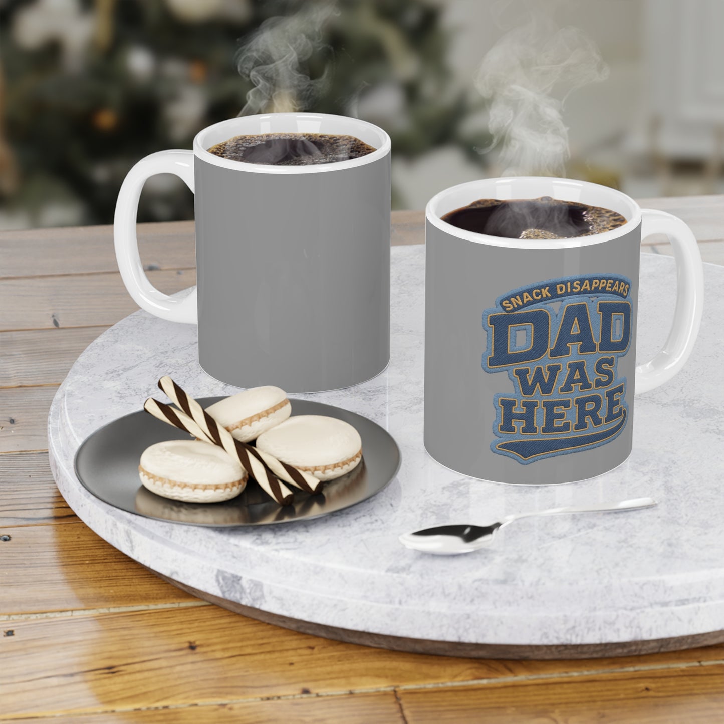 Dad Fuel Ceramic Mug — Retro Badge Coffee Cup for Father’s Day - Estrella & The Stars