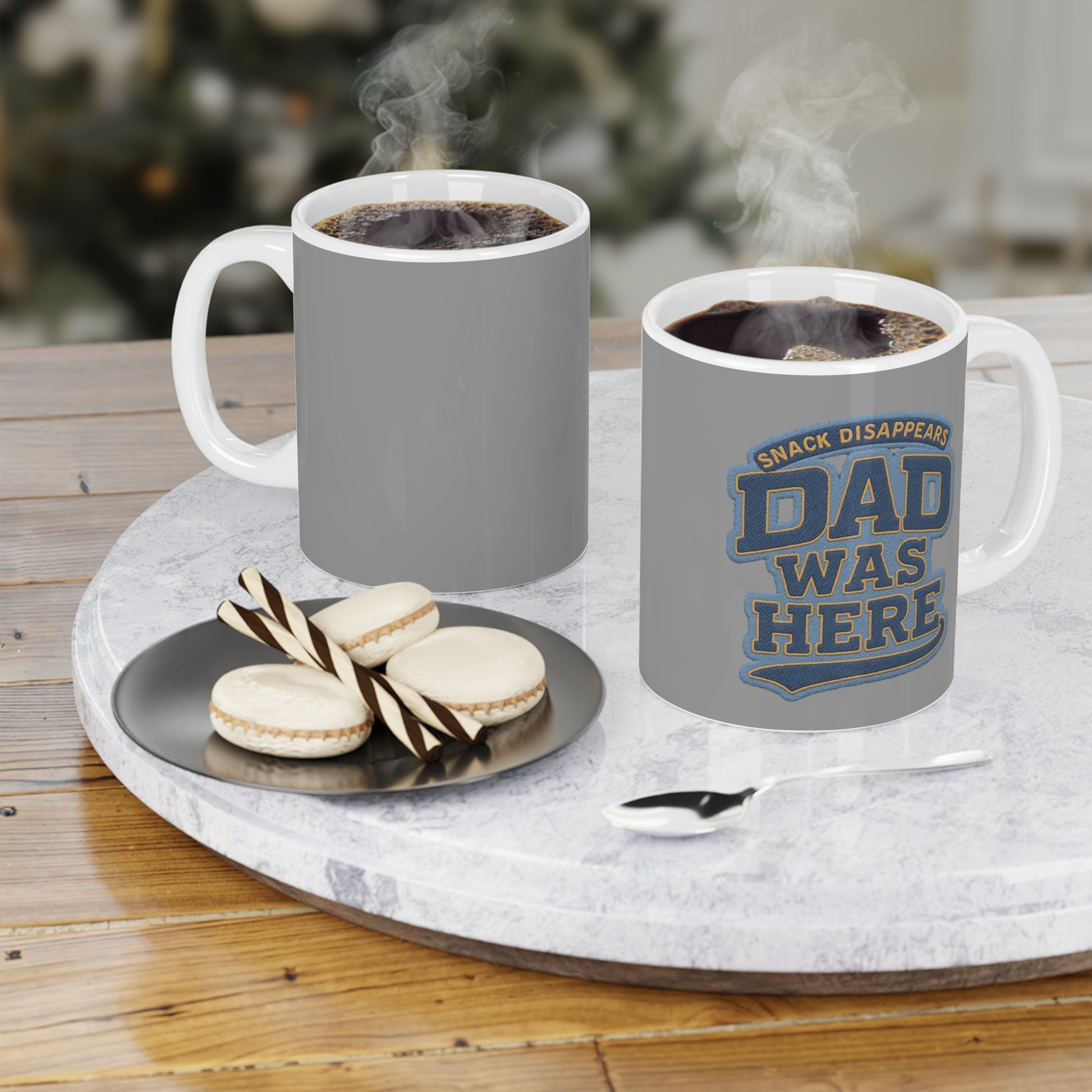 Dad Fuel Ceramic Mug — Retro Badge Coffee Cup for Father’s Day - Estrella & The Stars