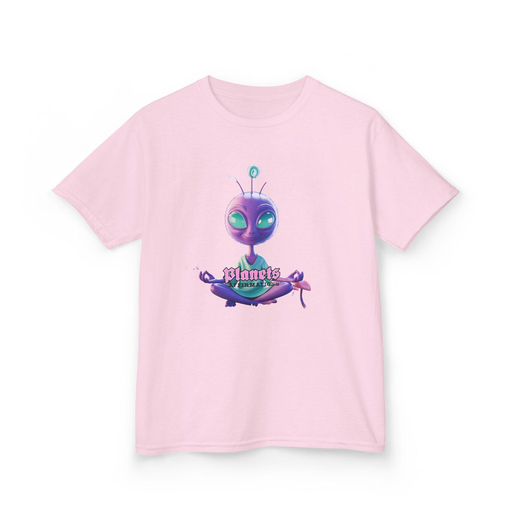 Kids Alien Graphic Tee - Cute Purple Alien "Planets" Design - Estrella & The Stars