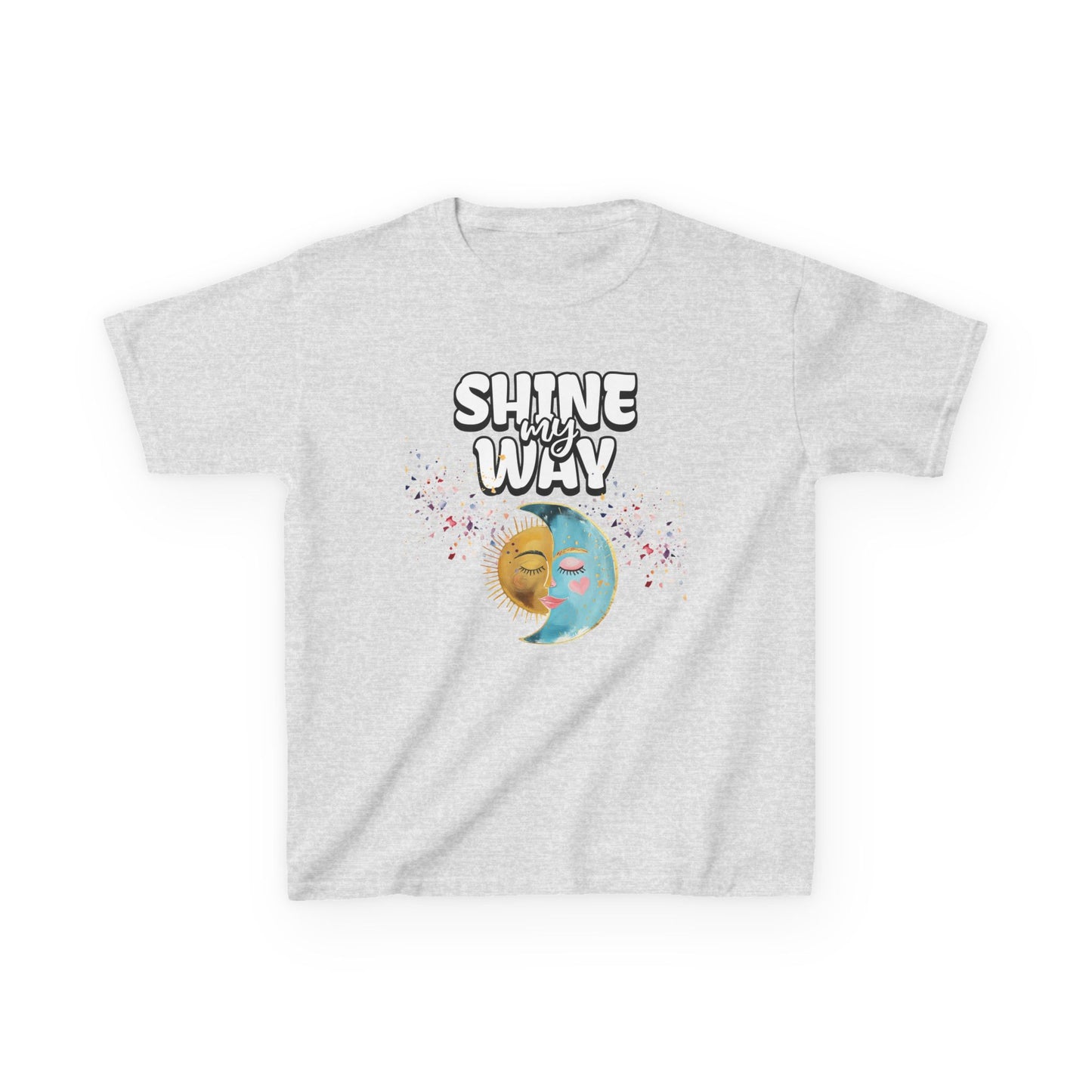 Kids Tee — "Shine Wavy" Moon & Sun Cute Graphic Shirt - Estrella & The Stars