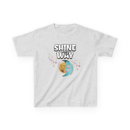 Kids Tee — "Shine Wavy" Moon & Sun Cute Graphic Shirt - Estrella & The Stars