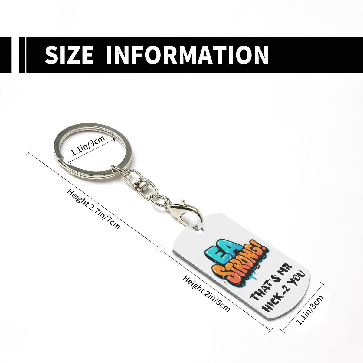 Funky Chicken Educational Assistant Personalized - Rectangular Metal Keychain - Estrella & The Stars