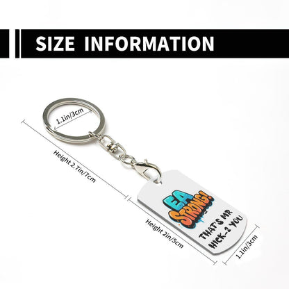 Funky Chicken Educational Assistant Personalized - Rectangular Metal Keychain - Estrella & The Stars