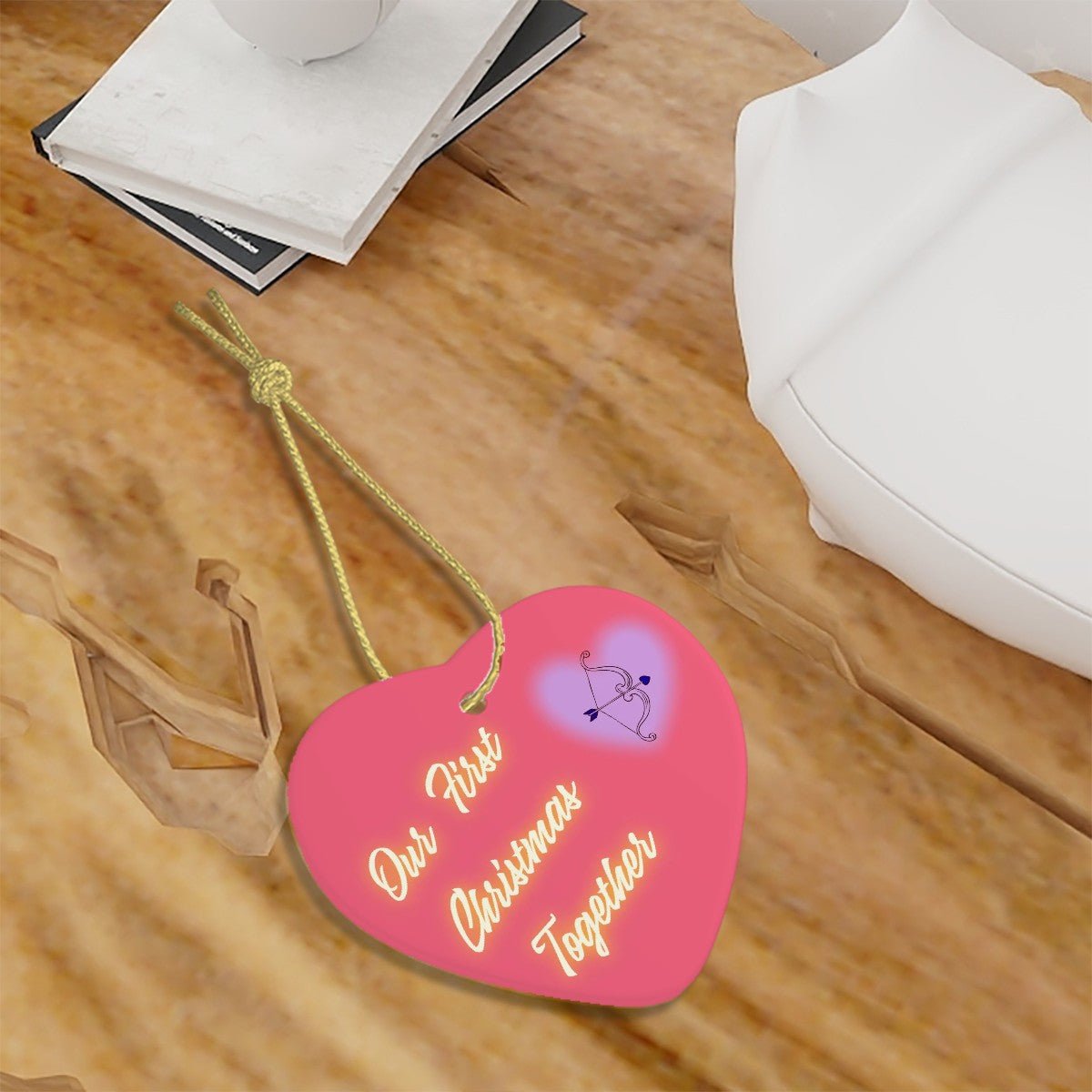 Heart Shape Ceramic Ornaments Christmas Decorations - Estrella & The Stars