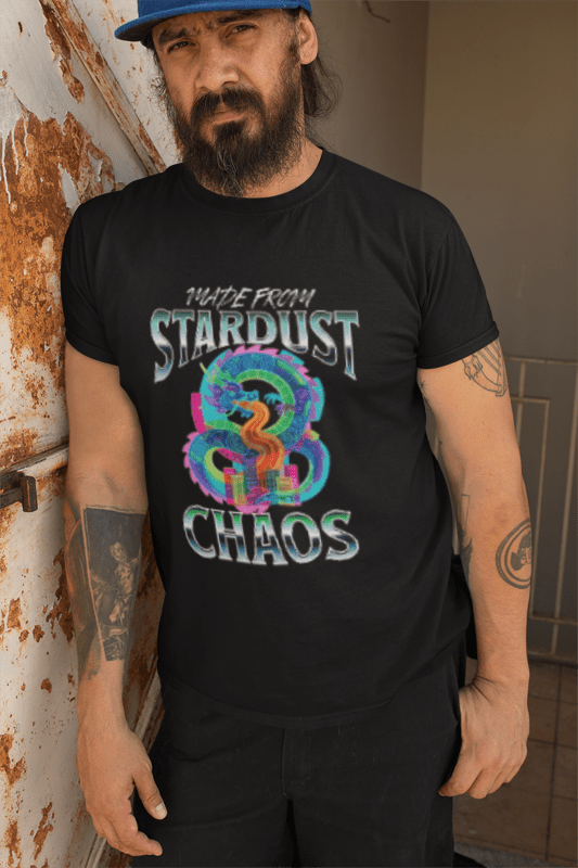 Stardust & Chaos T-Shirt — Psychedelic Cosmic Snake Graphic Tee - Estrella & The Stars