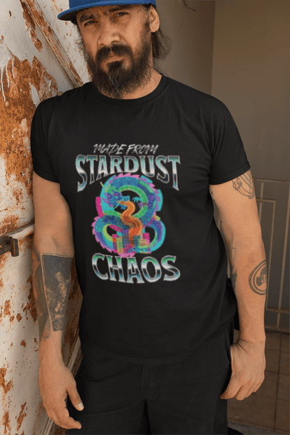 Stardust & Chaos T-Shirt — Psychedelic Cosmic Snake Graphic Tee - Estrella & The Stars