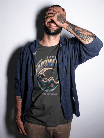 Amongst the Stars T-Shirt — Vintage Space Sloth Graphic ("Amongst the Stars") - Estrella & The Stars