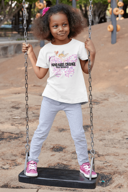 Kids Tee — "Kind Kids Change The World" Floral Unicorn Graphic - Estrella & The Stars