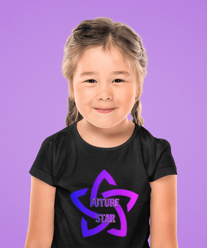 Kids T-Shirt - 'Future Star' Gradient Neon Star Design - Estrella & The Stars