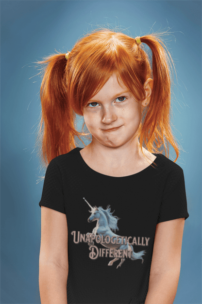 Kids T‑Shirt — 'Unapologetically Different' Unicorn Graphic Tee - Estrella & The Stars