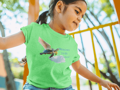 Kids Tee — "Designed To Be Different" Flying Turtle Graphic - Estrella & The Stars