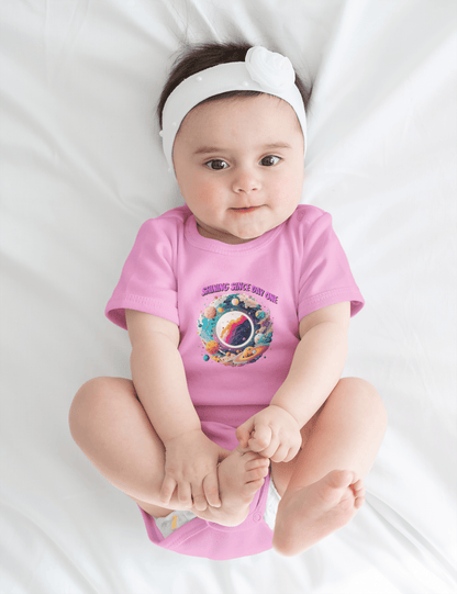 Infant Bodysuit - "Mom’s Space Cadet" Colorful Astronaut Graphic Baby Onesie - Estrella & The Stars