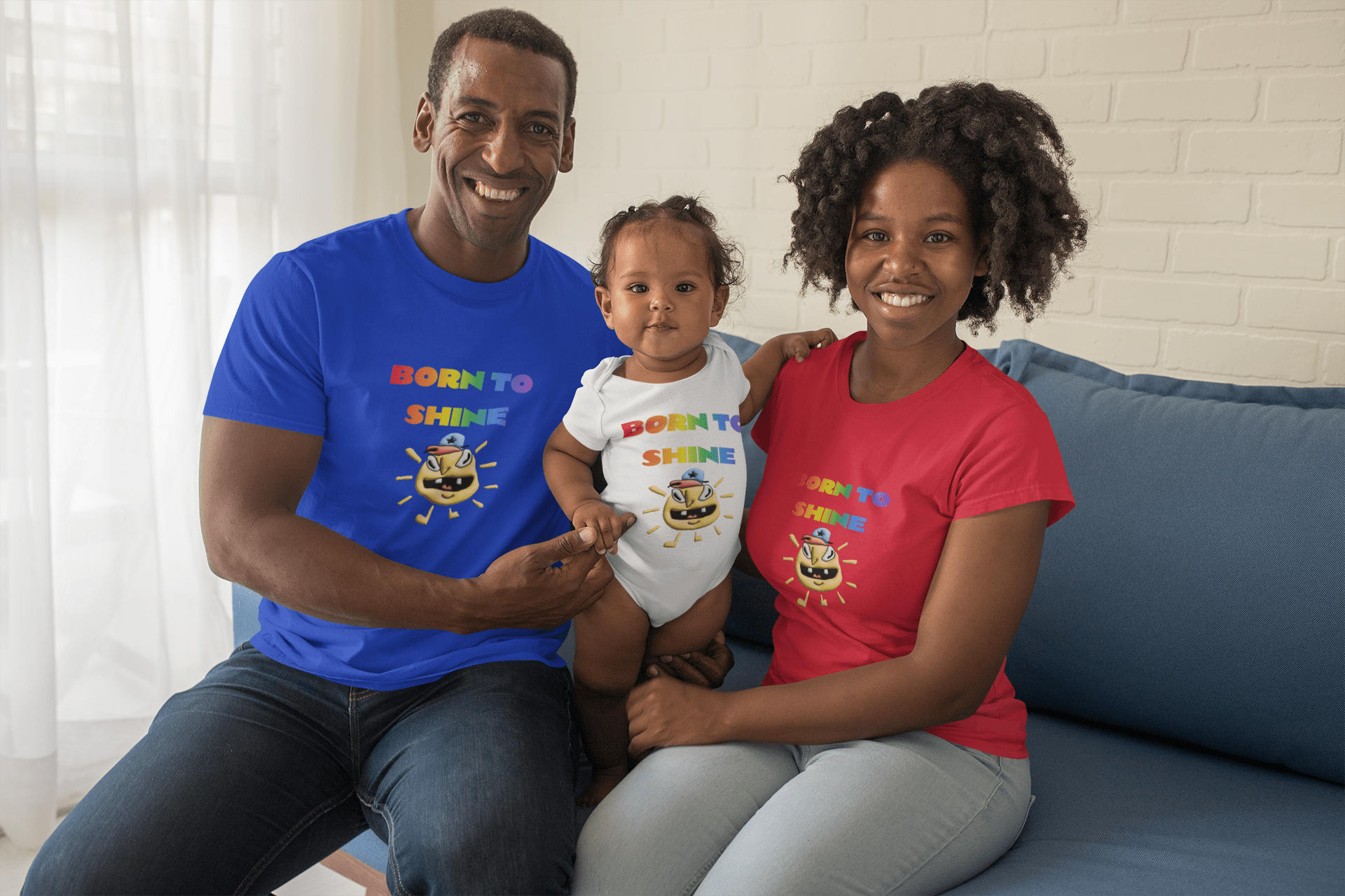 Infant Bodysuit — "Born to Shine" Rainbow Sun Baby Onesie - Estrella & The Stars