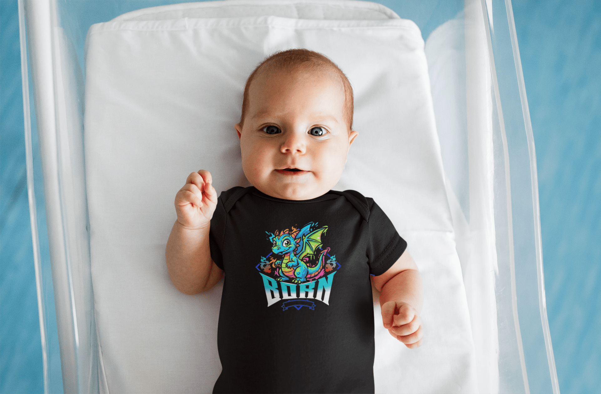 Dragon Rider Infant Bodysuit – Colorful Baby Onesie with Playful Dragon Graphic - Estrella & The Stars