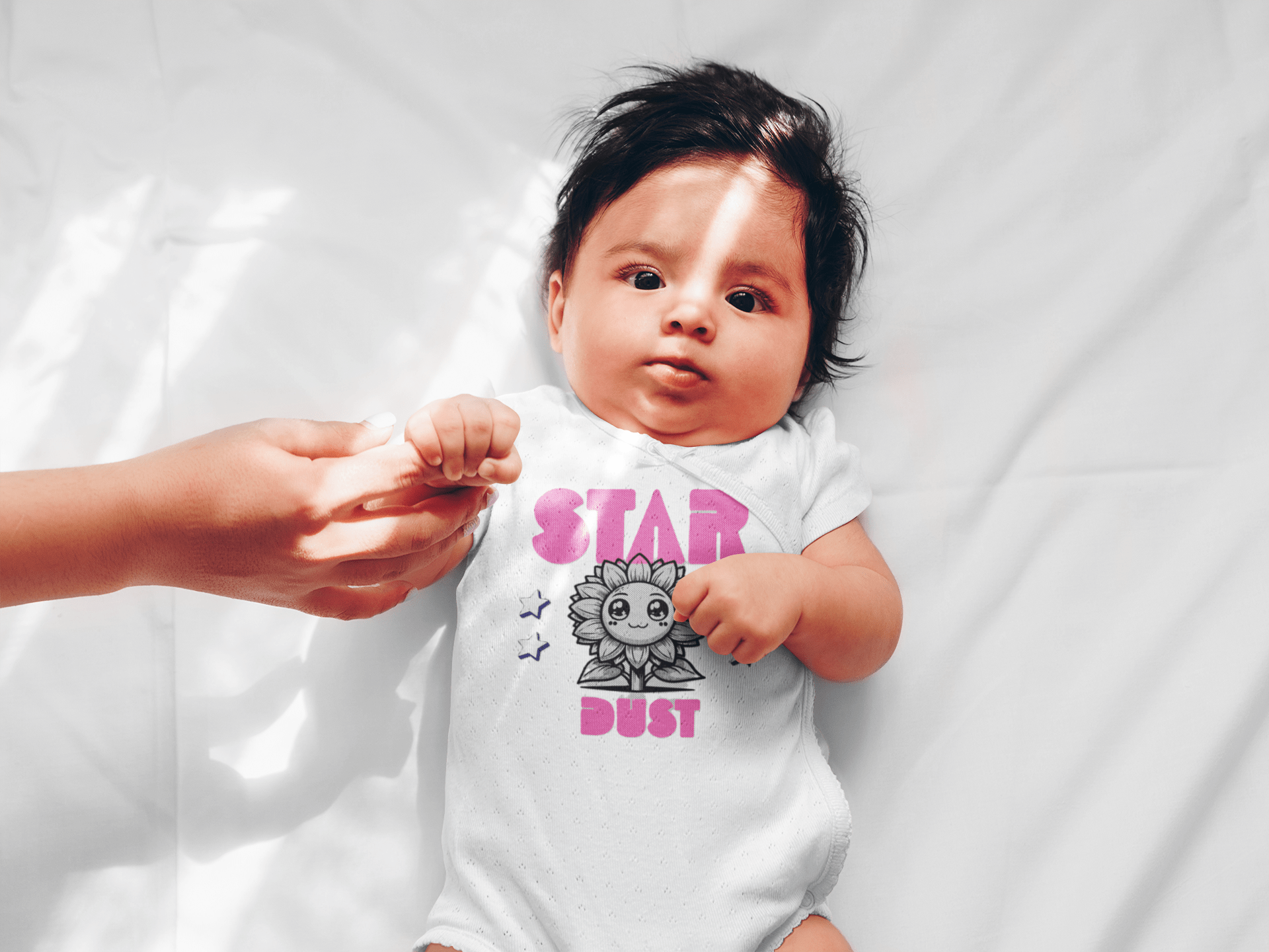 Baby Onesie “Star Dust” Cute Lion Graphic Infant Bodysuit - Estrella & The Stars