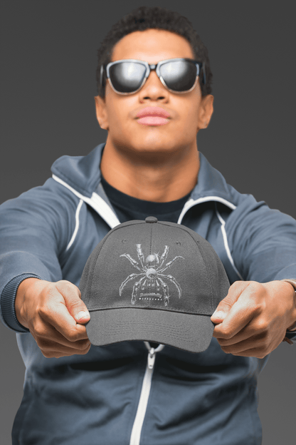 Spider Embroidered Snapback Hat — Gothic Tarantula Cap - Estrella & The Stars