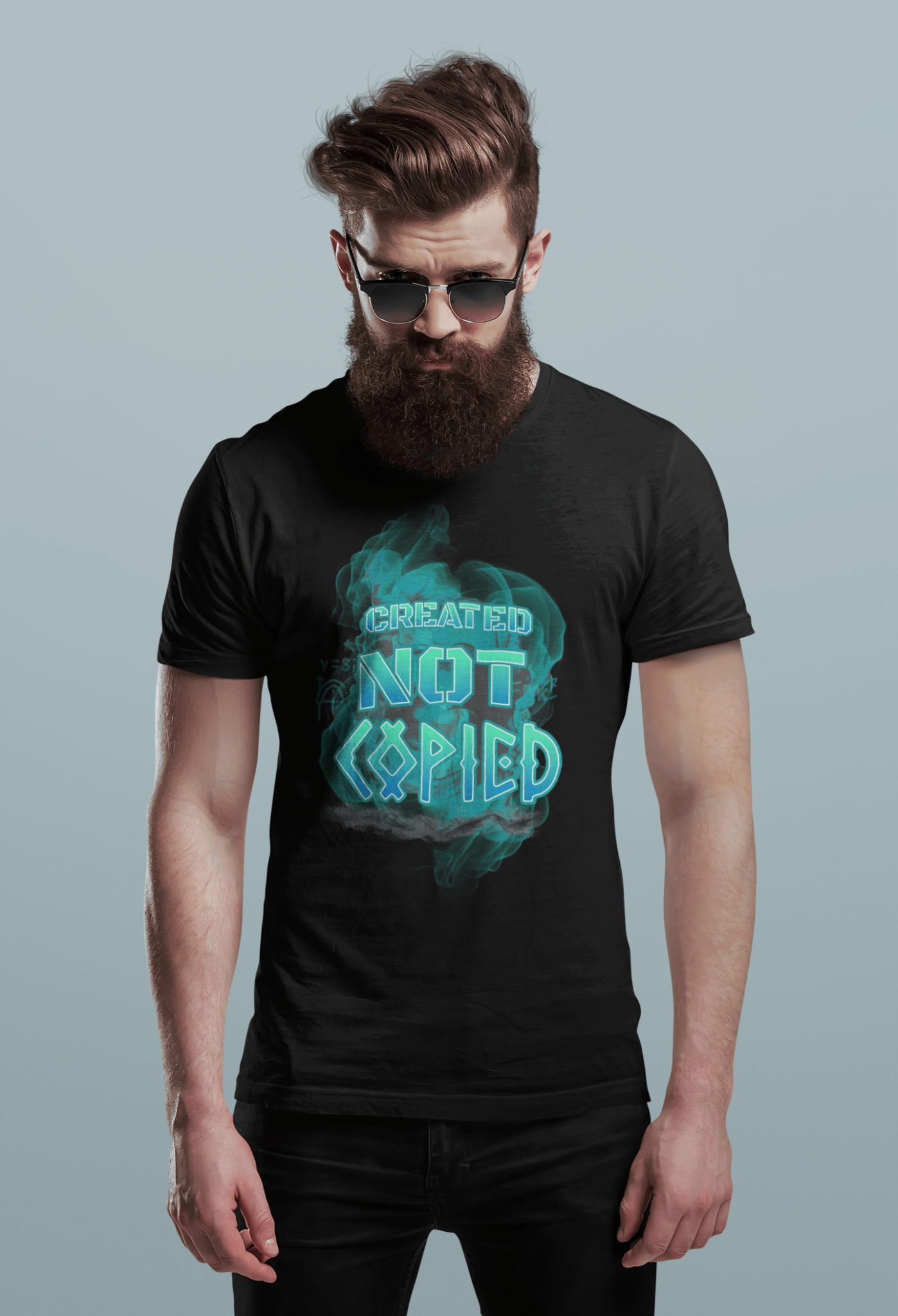 Created Not Copied T-Shirt — Graphic Statement Tee for Creatives - Estrella & The Stars