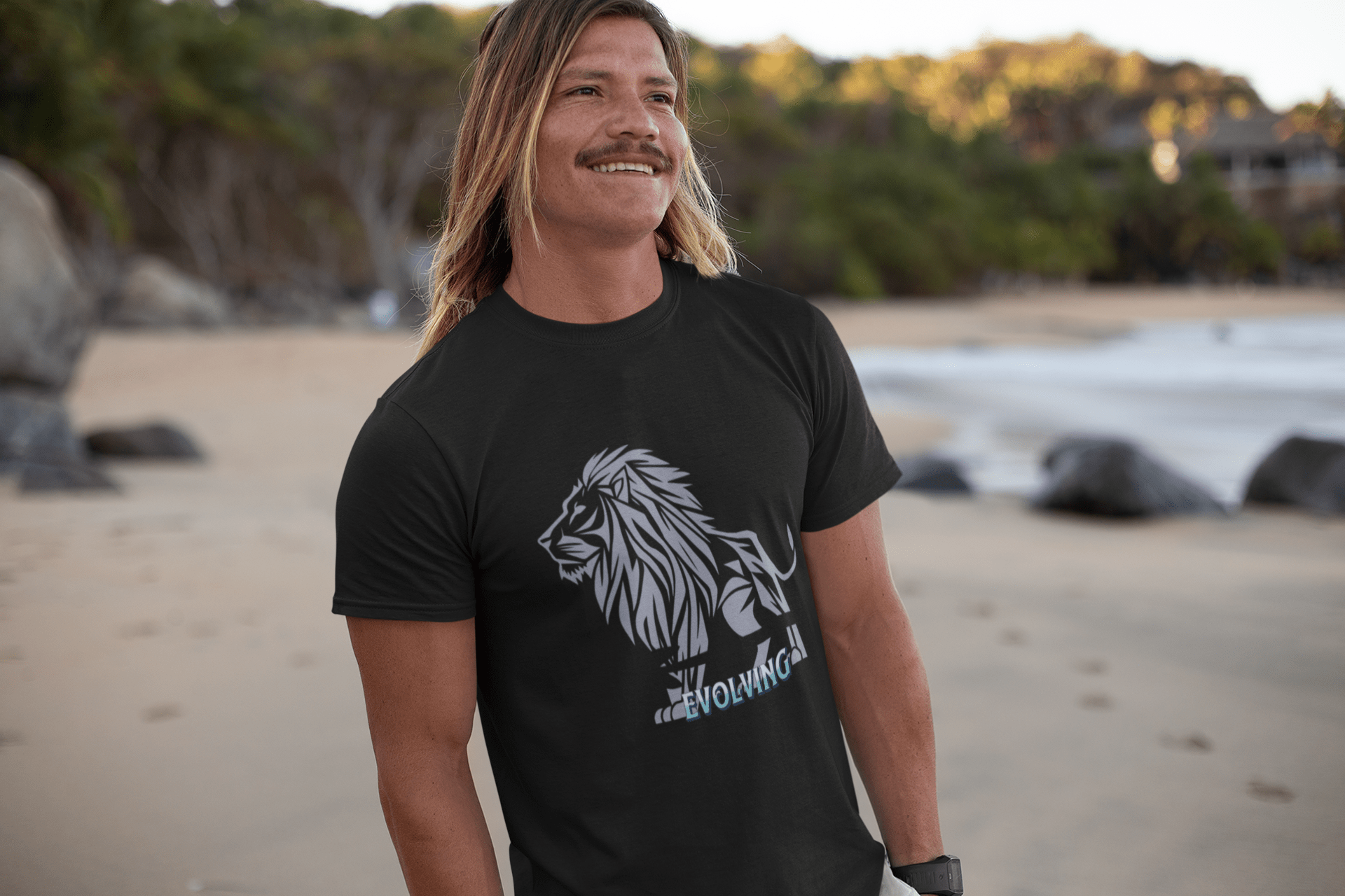 Evolving Lion Graphic T-Shirt — Motivational Lion Design - Estrella & The Stars