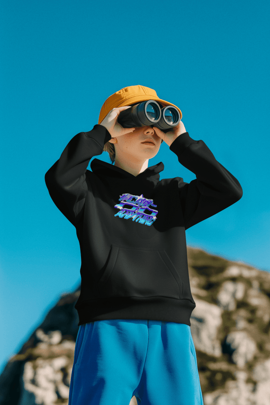 Youth Hoodie — Retro 90s Neon "90s Kid" Vaporwave Graphic - Estrella & The Stars