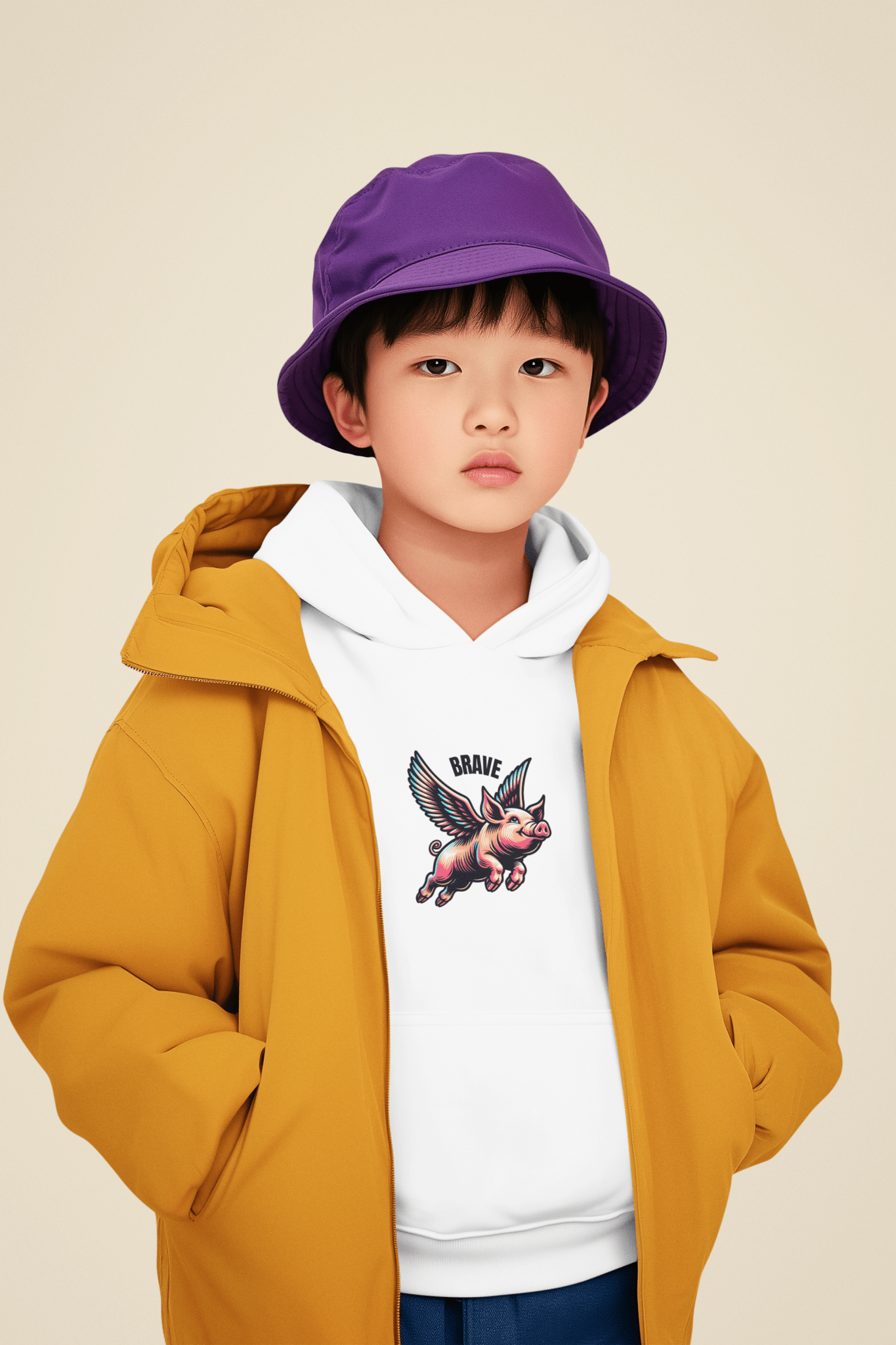 Kids Piglet Design Sweatshirt - Cute and Cozy Jumper - Estrella & The Stars