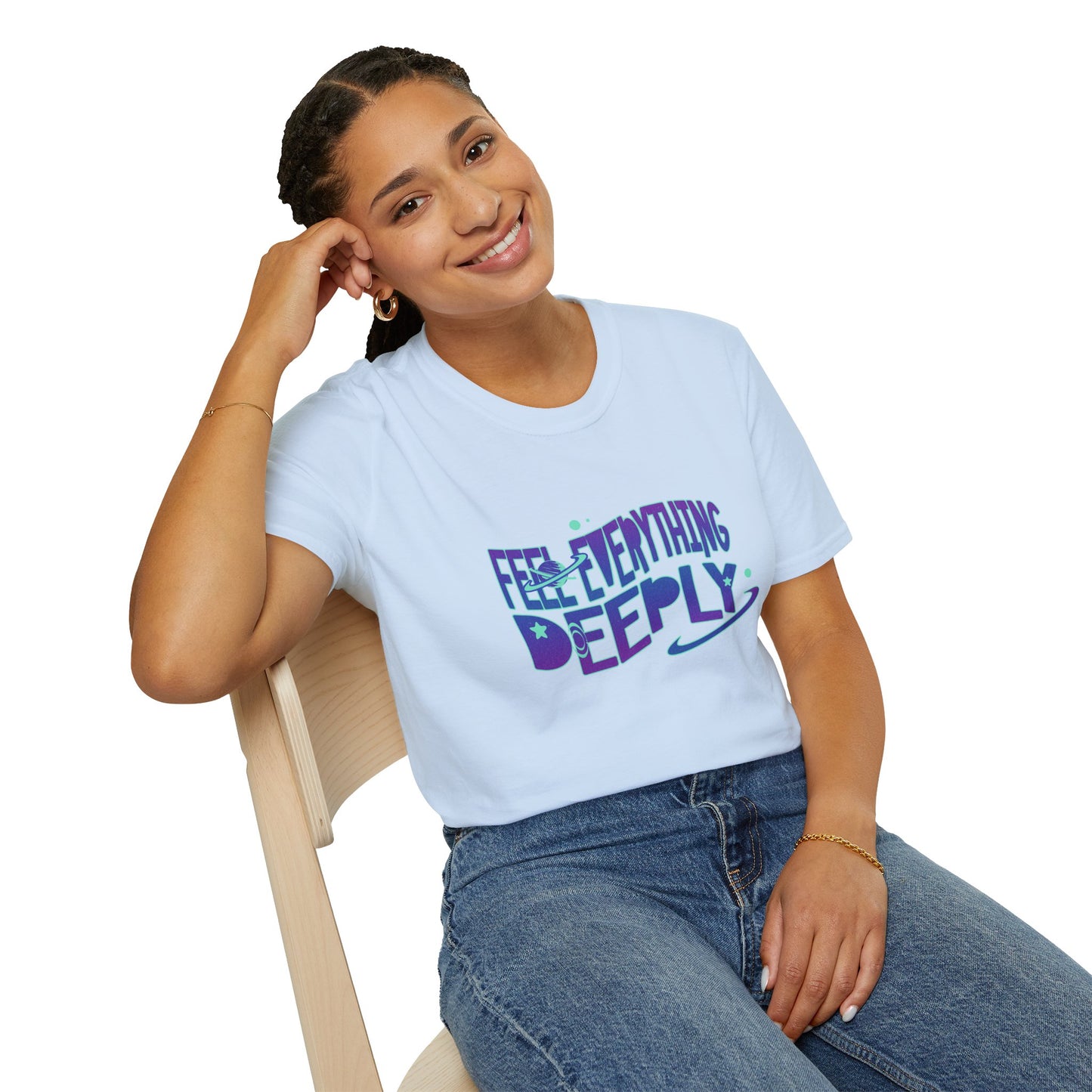 T-Shirt — Galactic "Breathing Deep" Retro Space Graphic Tee - Estrella & The Stars