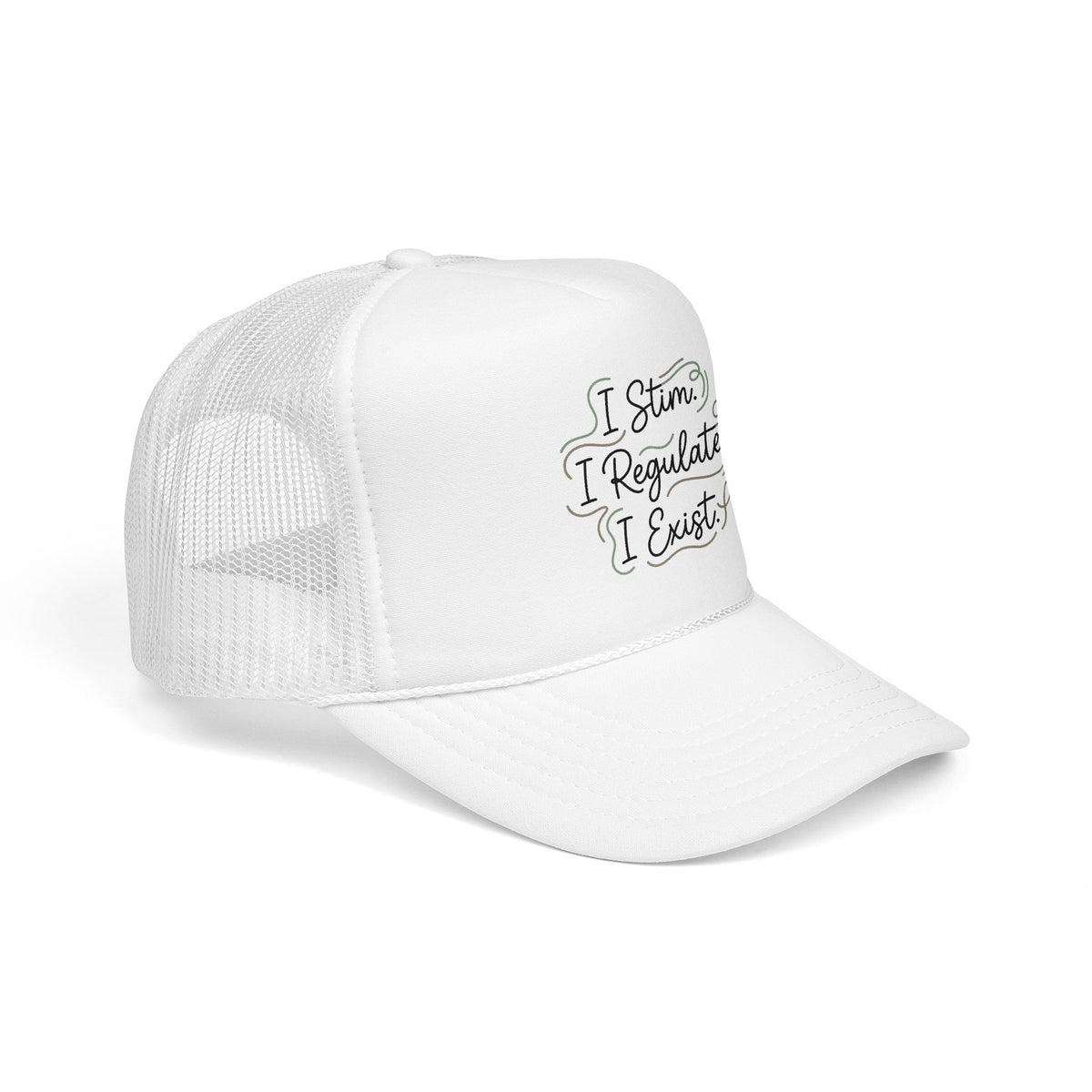 Abstract Ocean Wave Trucker Hat — Nautical Foam Mesh Cap - Estrella & The Stars