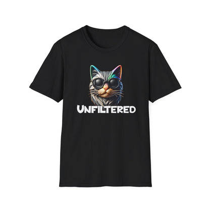 Unfiltered Cat T-Shirt — Retro Sunglasses Graphic Tee - Estrella & The Stars