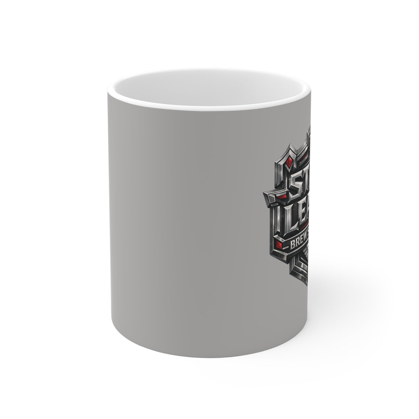 Gaming Crest Ceramic Mug – 'Steel Legends' Logo Coffee Cup (11oz/15oz/20oz) - Estrella & The Stars