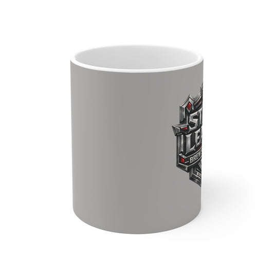 Gaming Crest Ceramic Mug – 'Steel Legends' Logo Coffee Cup (11oz/15oz/20oz) - Estrella & The Stars