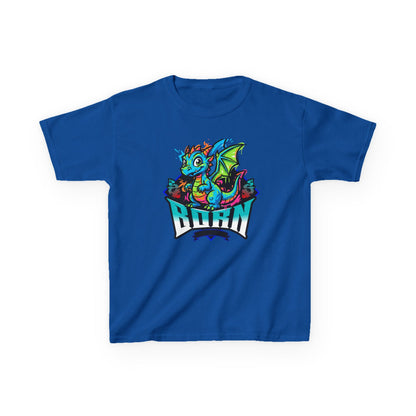 Dragonborn Kids T‑Shirt — Colorful Baby Dragon 'BORN' Graphic Tee for Kids - Estrella & The Stars